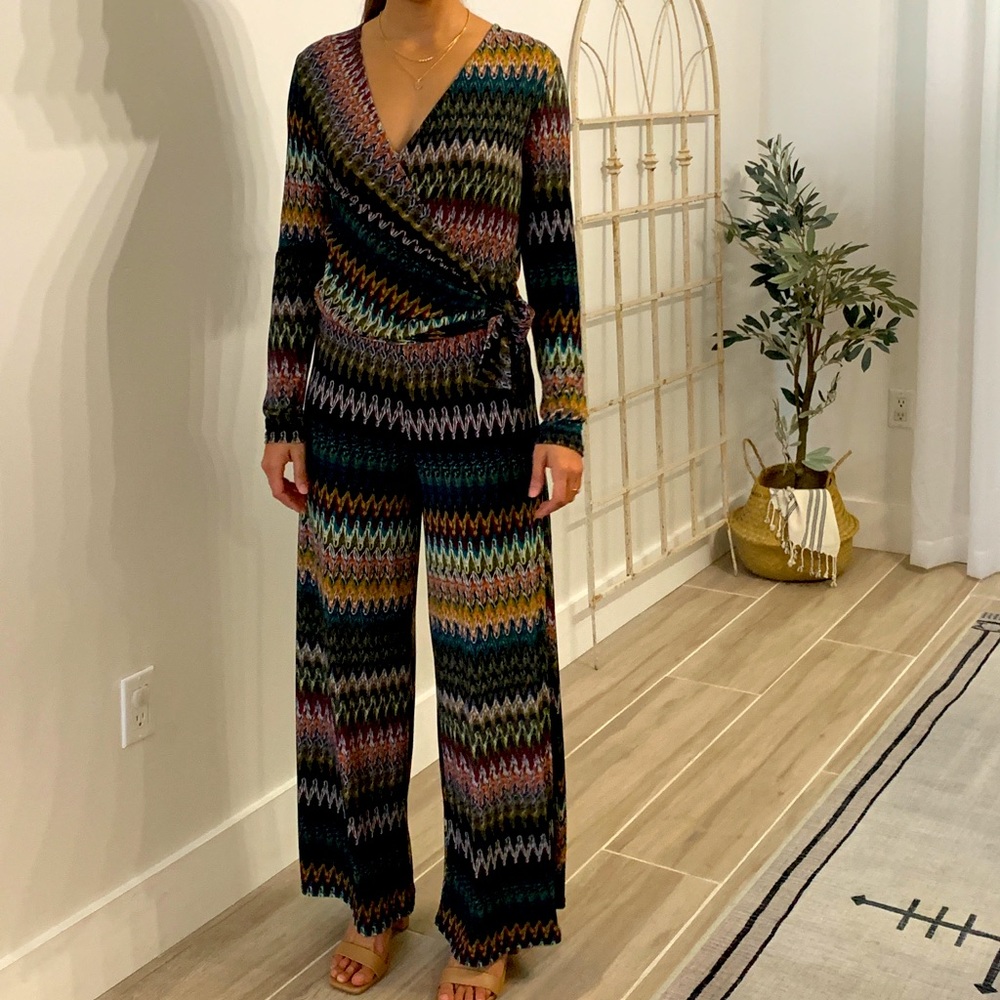 Designer-inspired bohemian print jumpsuit